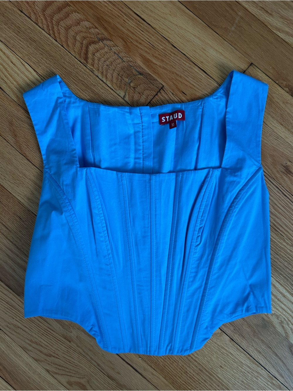 STAUD Blue One Corset Top